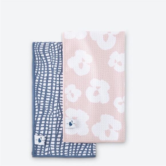 Norwex Tea Towels Limited Edition Water Tile/Floral NWT - Picture 1 of 15